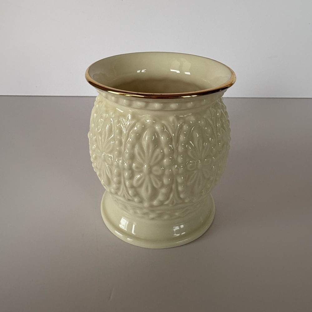 Lenox Embossed Floral and Beaded Votive or Tea-light Candleholder